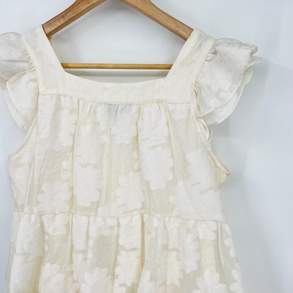VICI Margarita Blanca Off-White Daisy Tiered Mini Dress Women's Small - Picture 6 of 6